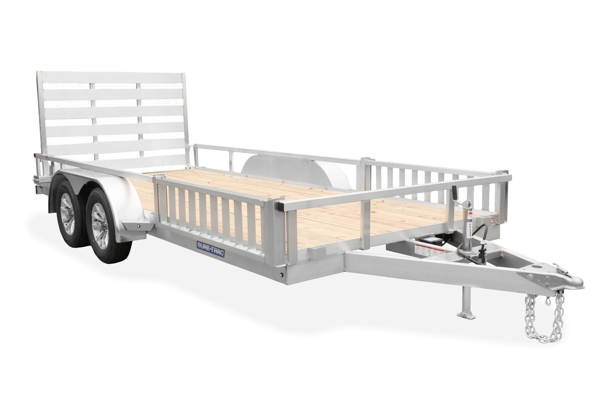 Aluminum ATV Tube Top | Front view, tilted, white