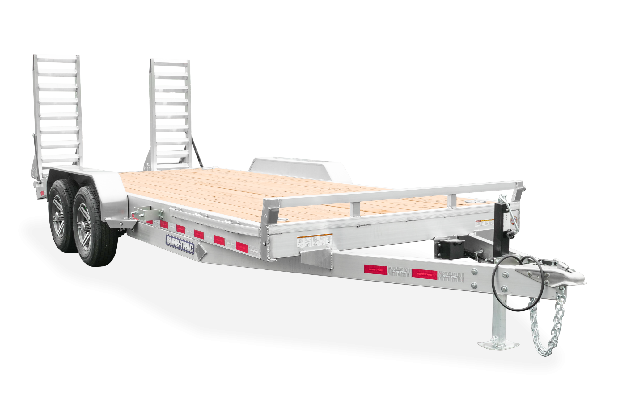 Aluminum Implement Trailer | Front view, tilted, Trailer