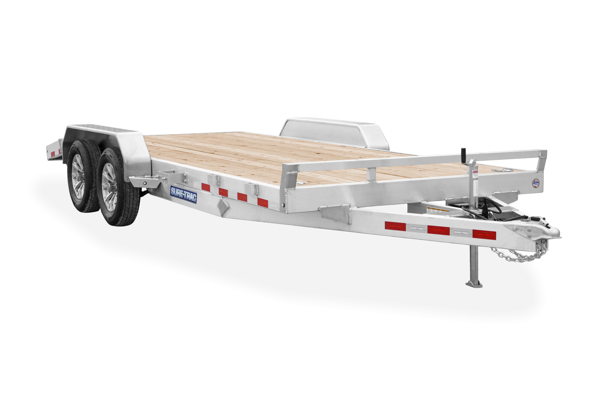 Trailers | Featured ST_AluminumWoodDeckCarHauler_FrontHero